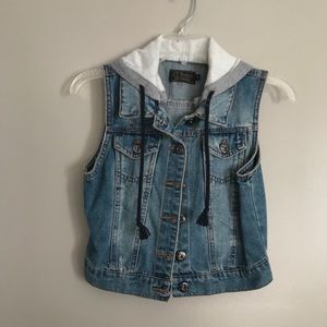 Cropped jean jacket